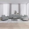 Sofa Sofos komplektas, 3 dalių, šviesiai pilkos spalvos, audinys