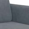 Sofa Sofos komplektas, 3 dalių, tamsiai pilkos spalvos, aksomas