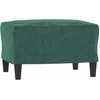 Sofa Sofos komplektas, 3 dalių, tamsiai žalios spalvos, aksomas
