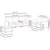 Sofa Sofos komplektas, 3 dalių, tamsiai pilkos spalvos, aksomas