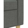 Sofa Sofos komplektas, 3 dalių, tamsiai pilkos spalvos, audinys