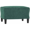 Sofa Sofos komplektas, 3 dalių, tamsiai žalios spalvos, aksomas