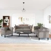 Sofa Sofos komplektas, 3 dalių, taupe spalvos, audinys