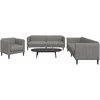 Sofa Sofos komplektas, 3 dalių, taupe spalvos, audinys
