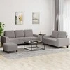 Sofa Sofos komplektas, 3 dalių, taupe spalvos, audinys