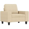 Sofa Sofos komplektas, 4 dalių, kreminės spalvos, audinys