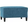 Sofa Sofos komplektas, 4 dalių, mėlynos spalvos, aksomas