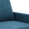 Sofa Sofos komplektas, 4 dalių, mėlynos spalvos, aksomas