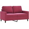 Sofa Sofos komplektas, 4 dalių, raudonojo vyno spalvos, aksomas