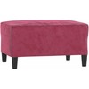 Sofa Sofos komplektas, 4 dalių, raudonojo vyno spalvos, aksomas