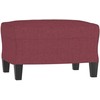 Sofa Sofos komplektas, 4 dalių, raudonojo vyno spalvos, audinys