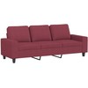 Sofa Sofos komplektas, 4 dalių, raudonojo vyno spalvos, audinys
