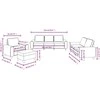 Sofa Sofos komplektas, 4 dalių, raudonojo vyno spalvos, audinys