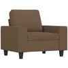 Sofa Sofos komplektas, 4 dalių, rudos spalvos, audinys