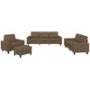 Sofa Sofos komplektas, 4 dalių, rudos spalvos, audinys
