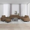 Sofa Sofos komplektas, 4 dalių, rudos spalvos, audinys