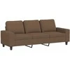 Sofa Sofos komplektas, 4 dalių, rudos spalvos, audinys