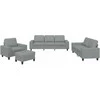 Sofa Sofos komplektas, 4 dalių, šviesiai pilkos spalvos, audinys