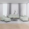 Sofa Sofos komplektas, 4 dalių, šviesiai pilkos spalvos, aksomas
