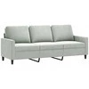Sofa Sofos komplektas, 4 dalių, šviesiai pilkos spalvos, aksomas