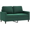 Sofa Sofos komplektas, 4 dalių, tamsiai žalios spalvos, aksomas