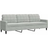 Sofa Sofos komplektas su pagalvėlėmis, 2 dalių, pilkas, aksomas