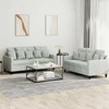 Sofa Sofos komplektas su pagalvėlėmis, 2 dalių, pilkas, aksomas