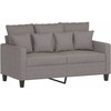 Sofa Sofos komplektas su pagalvėlėmis, 2 dalių, taupe, audinys
