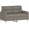 Sofa Sofos komplektas su pagalvėlėmis, 2 dalių, taupe, audinys
