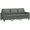 Sofa Sofos komplektas su pagalvėlėmis, 2 dalių, pilkas, audinys