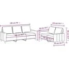 Sofa Sofos komplektas su pagalvėlėmis, 2 dalių, rudas, audinys