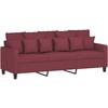 Sofa Sofos komplektas su pagalvėlėmis, 2 dalių, vyno, audinys