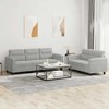 Sofa Sofos komplektas su pagalvėlėmis, 2 dalių, pilkas, audinys