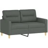 Sofa Sofos komplektas su pagalvėlėmis, 2 dalių, pilkas, audinys