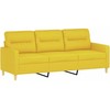 Sofa Sofos komplektas su pagalvėlėmis, 2 dalių, geltonas, audinys