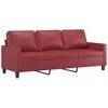 Sofa Sofos komplektas su pagalvėlėmis, 2 dalių, vyno, dirbtinė oda