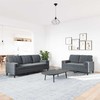 Sofa Sofos komplektas su pagalvėlėmis, 2 dalių, pilkas, aksomas