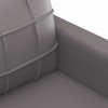 Sofa Sofos komplektas su pagalvėlėmis, 2 dalių, pilkas, dirbtinė oda