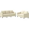 Sofa Sofos komplektas su pagalvėlėmis, 2 dalių, kreminis, audinys