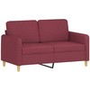 Sofa Sofos komplektas su pagalvėlėmis, 2 dalių, vyno, audinys