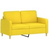 Sofa Sofos komplektas su pagalvėlėmis, 2 dalių, geltonas, audinys