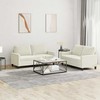 Sofa Sofos komplektas su pagalvėlėmis, 2 dalių, kreminis, aksomas