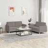 Sofa Sofos komplektas su pagalvėlėmis, 2 dalių, taupe, audinys