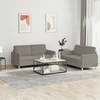 Sofa Sofos komplektas su pagalvėlėmis, 2 dalių, taupe, audinys