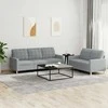 Sofa Sofos komplektas su pagalvėlėmis, 2 dalių, pilkas, audinys