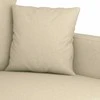 Sofa Sofos komplektas su pagalvėlėmis, 2 dalių, kreminis, audinys