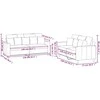Sofa Sofos komplektas su pagalvėlėmis, 2 dalių, rožinis, aksomas