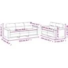Sofa Sofos komplektas su pagalvėlėmis, 2 dalių, taupe, audinys