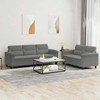 Sofa Sofos komplektas su pagalvėlėmis, 2 dalių, pilkas, audinys