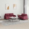Sofa Sofos komplektas su pagalvėlėmis, 2 dalių, vyno, audinys